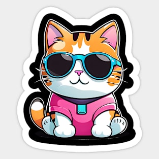 Cool Kawaii Cat Sticker